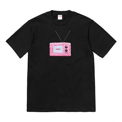 Supreme Ss18 Tv Tee Black Casual Short Sleeve Unisex