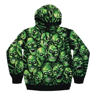 Supreme Ss18 Week1 Skull Pile Hooded Sweatshirt In Green