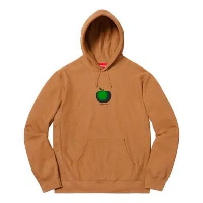 Supreme Ss19 Apple Hooded Sweatshirt Brown Logo