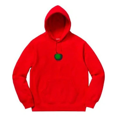 Supreme Ss19 Apple Hooded Sweatshirt Red Logo