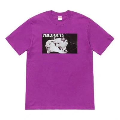 Supreme Ss19 Bela Lugosi Tee Vampire Printing Short Sleeve Unisex Purple