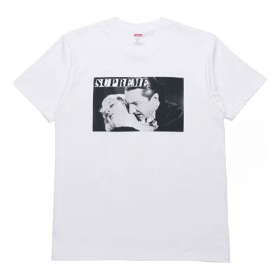 Supreme Ss19 Bela Lugosi Tee Vampire Printing Short Sleeve Unisex White In Black