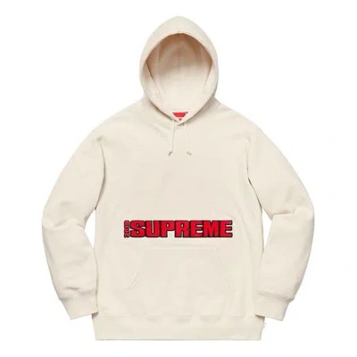 Supreme Ss19 Blockbuster Hooded Sweatshirt Natural In Neutral