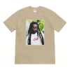 Supreme Ss19 Buju Banton Tee Reggae Character Printing Short Sleeve Unisex Khaki In Brown
