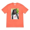 Supreme Ss19 Buju Banton Tee Reggae Character Printing Short Sleeve Unisex Orange