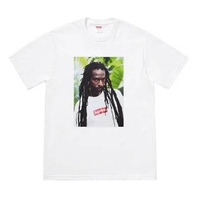 Supreme Ss19 Buju Banton Tee Reggae Character Printing Short Sleeve Unisex White