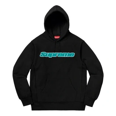 Supreme Ss19 Chenille Hooded Sweatshirt Black