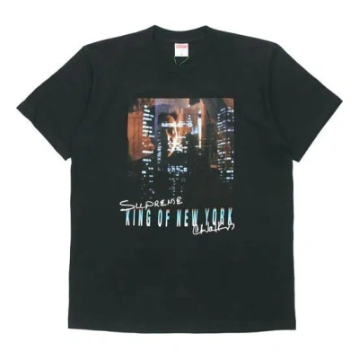 Supreme Ss19 Christopher Walken King Of New York Black Tee