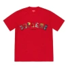 Supreme Ss19 City Arc Embroidered Logo Short Sleeve Unisex Red