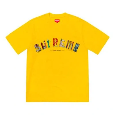 Supreme Ss19 City Arc Tee Yellow Logo Tee