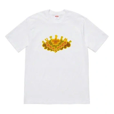 Supreme Ss19 Cloud Tee Clouds Pattern Short Sleeve Unisex White