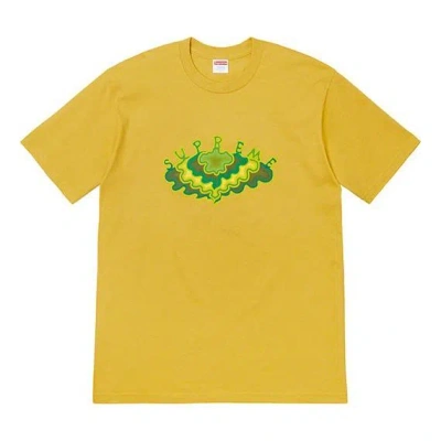 Supreme Ss19 Cloud Tee Clouds Pattern Short Sleeve Unisex Yellow