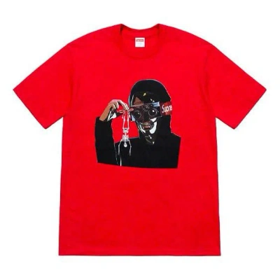 Supreme Ss19 Creeper Tee Red Frankenstein Printing Short Sleeve Unisex