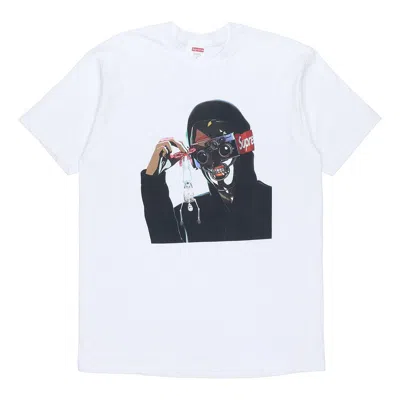 Supreme Ss19 Creeper Tee White Character Printing Short Sleeve Unisex In Black