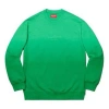 Supreme Ss19 Dipped Crewneck Green Round Neck Long Sleeves Unisex
