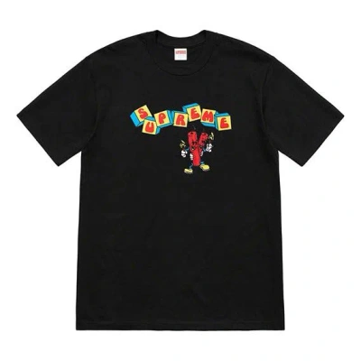 Supreme Ss19 Dynamite Tee Printing Short Sleeve Unisex Black