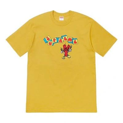 Supreme Ss19 Dynamite Tee Printing Short Sleeve Unisex Yellow