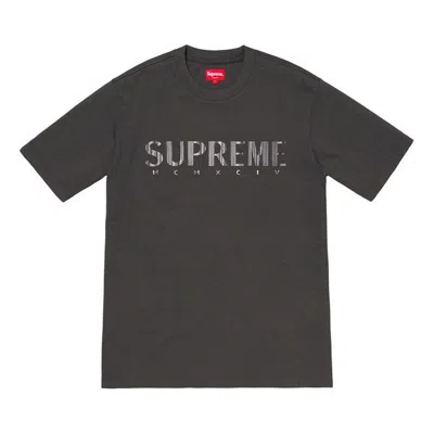 Supreme Ss19 Gradient Logo Tee Dustyblack Logo Tee In Black