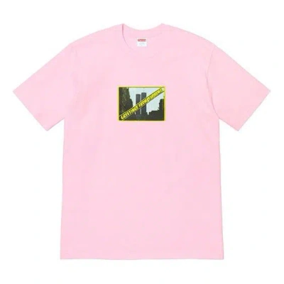 Supreme Ss19 Greetings Tee Printing Short Sleeve Unisex Pink