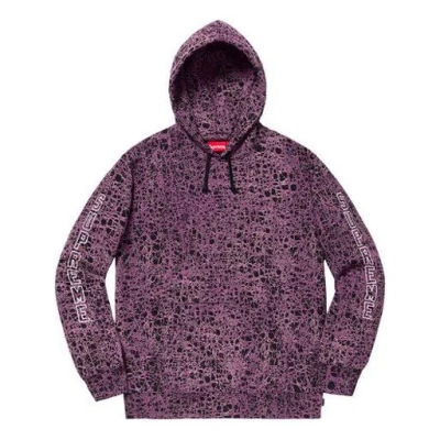 Supreme Ss19 Marble Hooded Sweatshirt Purple In Multi