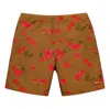 Supreme Ss19 Nylon Water Short Cherry Printing Casual Shorts Unisex Khaki In Brown