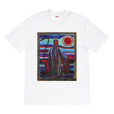 Supreme Ss19 Reaper Tee Printing Short Sleeve Unisex Gray White