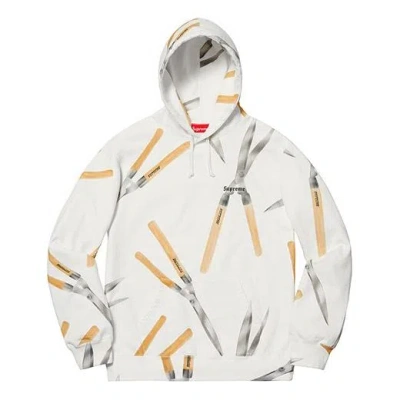 Supreme Ss19 Shears Hooded Sweatshirt White