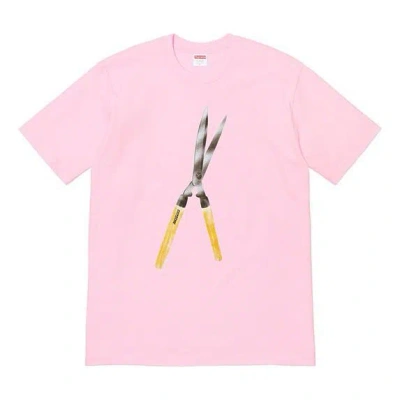 Supreme Ss19 Shears Tee Large Scissors Printing Short Sleeve Unisex Pink In Multi