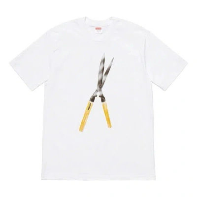 Supreme Ss19 Shears Tee Large Scissors Printing Short Sleeve Unisex White