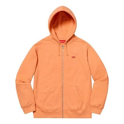 Supreme Ss19 Small Box Zip Up Sweatshirt In Orange