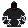 Supreme Ss19 Stars Puffy Jacket Black Back Large Logo Pattern Unisex