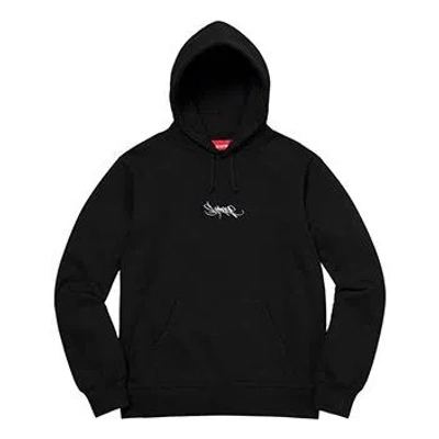 Supreme Ss19 Tag Logo Hooded Sweatshirt Black Logo