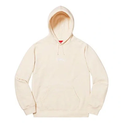 Supreme Ss19 Tag Logo Hooded Sweatshirt Natural Logo In Neutral