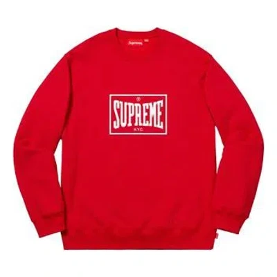 Supreme Ss19 Warm Up Crewneck Red Chest Logo Pullover Unisex