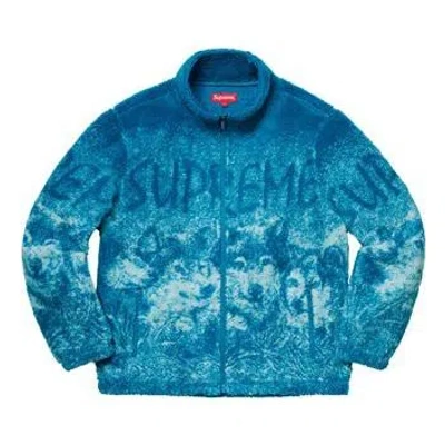 Supreme Ss19 Wolf Fleece Jacket Blue Totem Polar Fleece Unisex