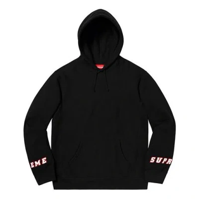 Supreme Ss19 Wrist Logo Hooded Sweatshirt In Black