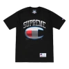 Supreme Ss19 X Champion Chrome Ss Top Tee In Black