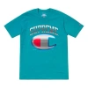 Supreme Ss19 X Champion Chrome Ss Top Tee In Blue