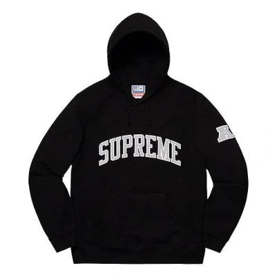 Supreme Ss19 X Nfl Raiders 47 Hooded Sweatshirt In Black