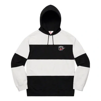 Supreme Ss19 X Nike Stripe Hooded Sweatshirt 'black' In Multi
