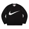 Supreme Ss19 X Nike Swoosh Sweater Crossover Logo Printing Unisex Black