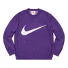 Supreme Ss19 X Nike Swoosh Sweater Crossover Printing Unisex Purple