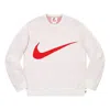 Supreme Ss19 X Nike Swoosh Sweater Crossover Printing Unisex White