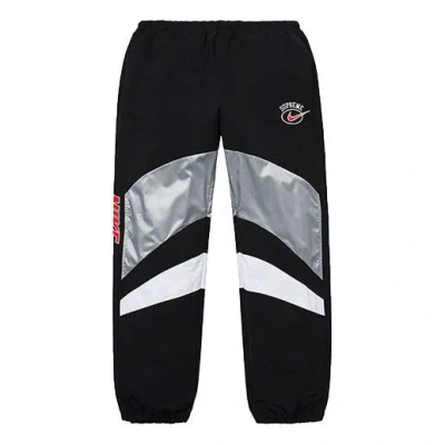 Supreme Ss19 X Nike Warm Up Pant Crossover Casual Pants Unisex Silver In Black