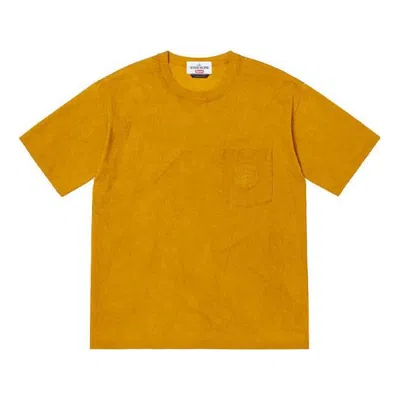 Supreme Ss19 X Stone Island Pocket Tee Crossover Short Sleeve Unisex Yellow In Brown