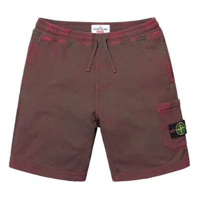 Supreme Ss19 X Stone Island Sweatshort Crossover Cargo Unisex Brick Red Shorts