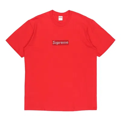 Supreme Ss19 X Swarovski Box Logo Tee Bogot In Red