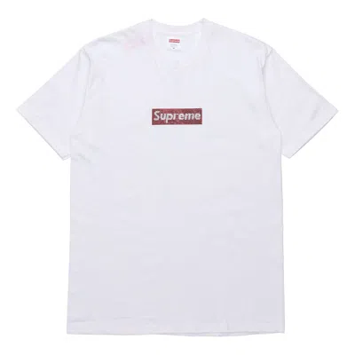 Supreme Ss19 X Swarovski Box Logo Tee Bogot In White
