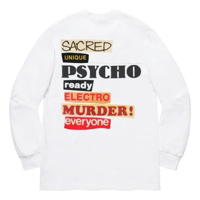 Supreme Ss20 Back Alphabet Long Sleeves Unisex White