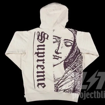Pre-owned Supreme Ss20  Mary Hooded Sweatshirt Hoodie Natural Size L Large 2020 In Beige